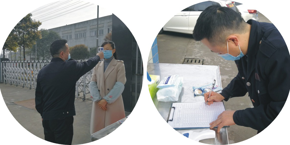 Picture 1: The doorman registers and takes temperature Picture 1: The doorman registers and takes temperature